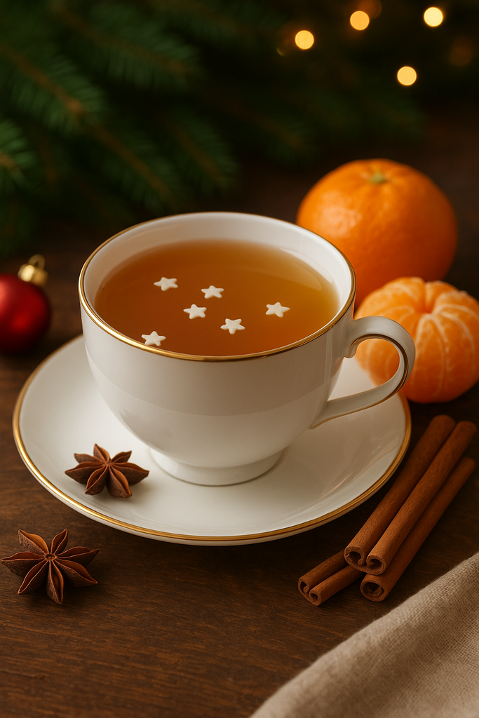 Mandarinos vaníliás keksz tea