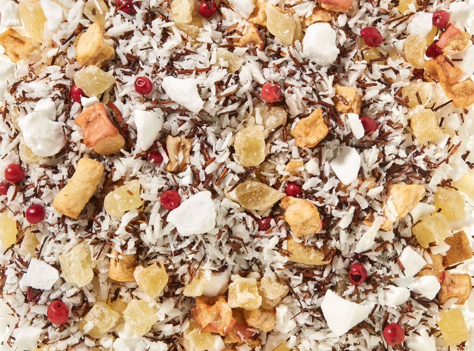 Marcipános süti Rooibos és Gyümölcs tea keverék