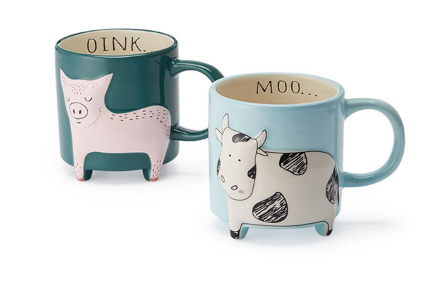 Tehénke és Malacka bögre 3D