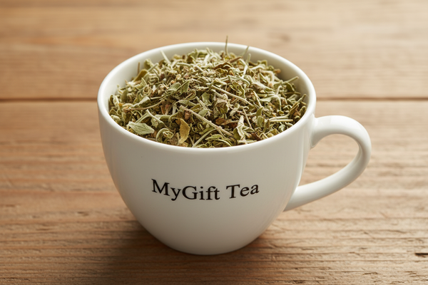 MyGift Tea fehér csésze teafűvel