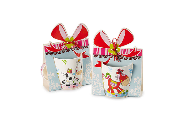 Állatkás bögre dísztasakban