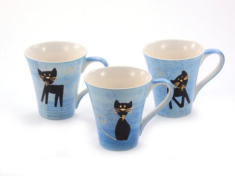 Miau fekete macskák bögrék