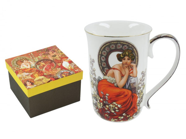 Bögre Mucha díszdobozban 4dl