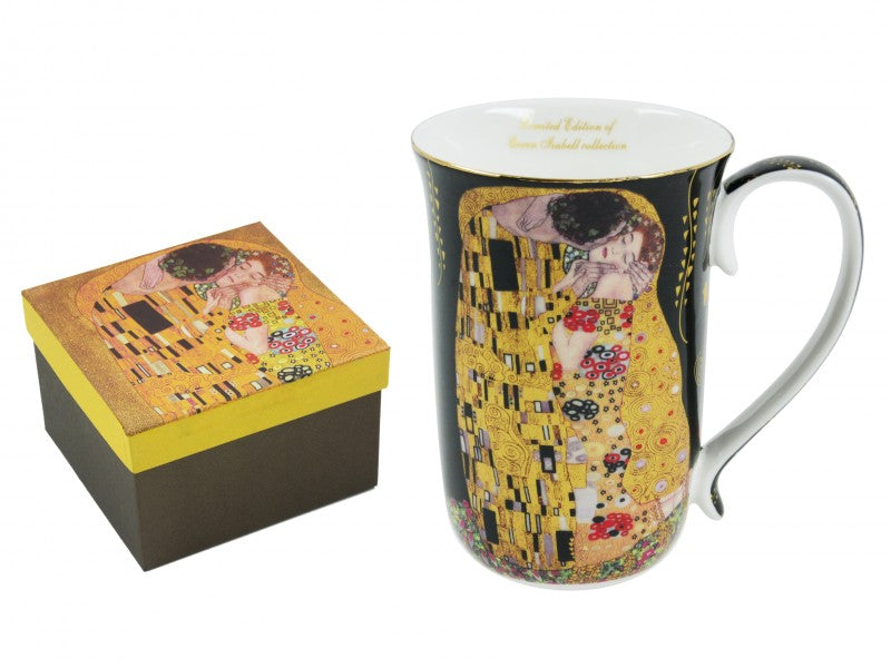 Bögre fekete Klimt díszdobozban 4dl