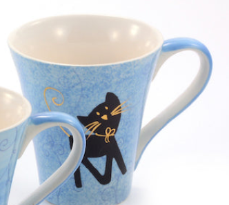 Miau fekete macskák bögrék