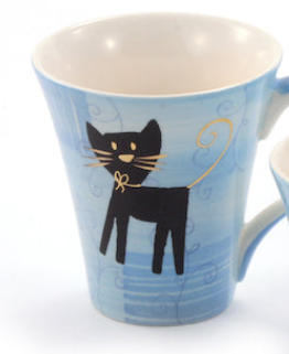 Miau fekete macskák bögrék