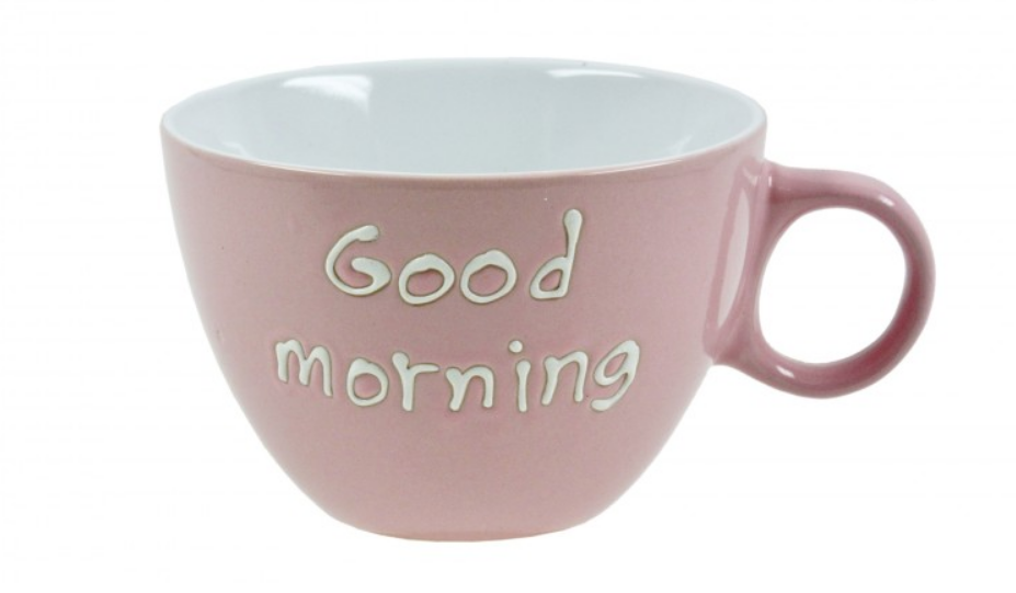 Bögre púder színű Good morning 3dl