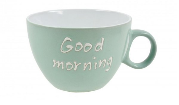 Bögre türkiz zöld Good morning 3dl