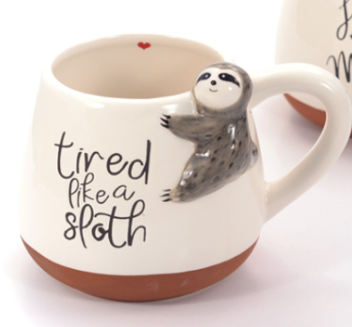 Nagy bögre rókával és pandával, mosómedvével, lajhárral