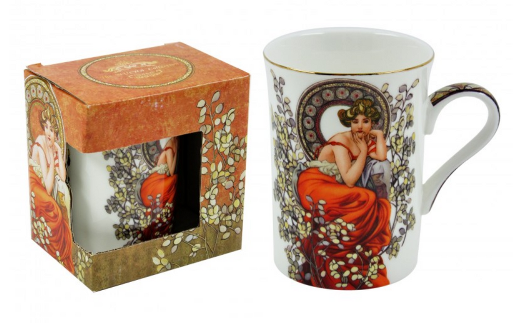 Bögre Mucha díszdobozban 3dl