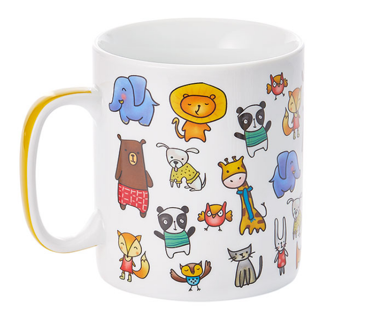 Sok állatkás óriás bögre 0.9 L