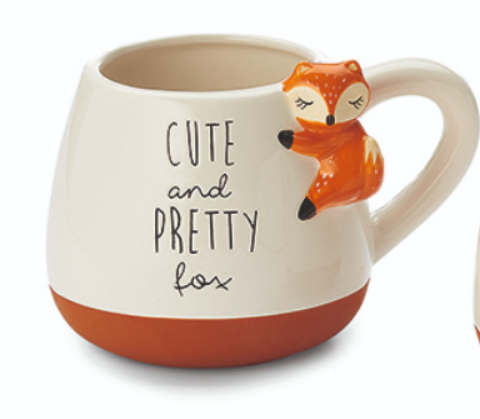 Nagy bögre rókával és pandával, mosómedvével, lajhárral